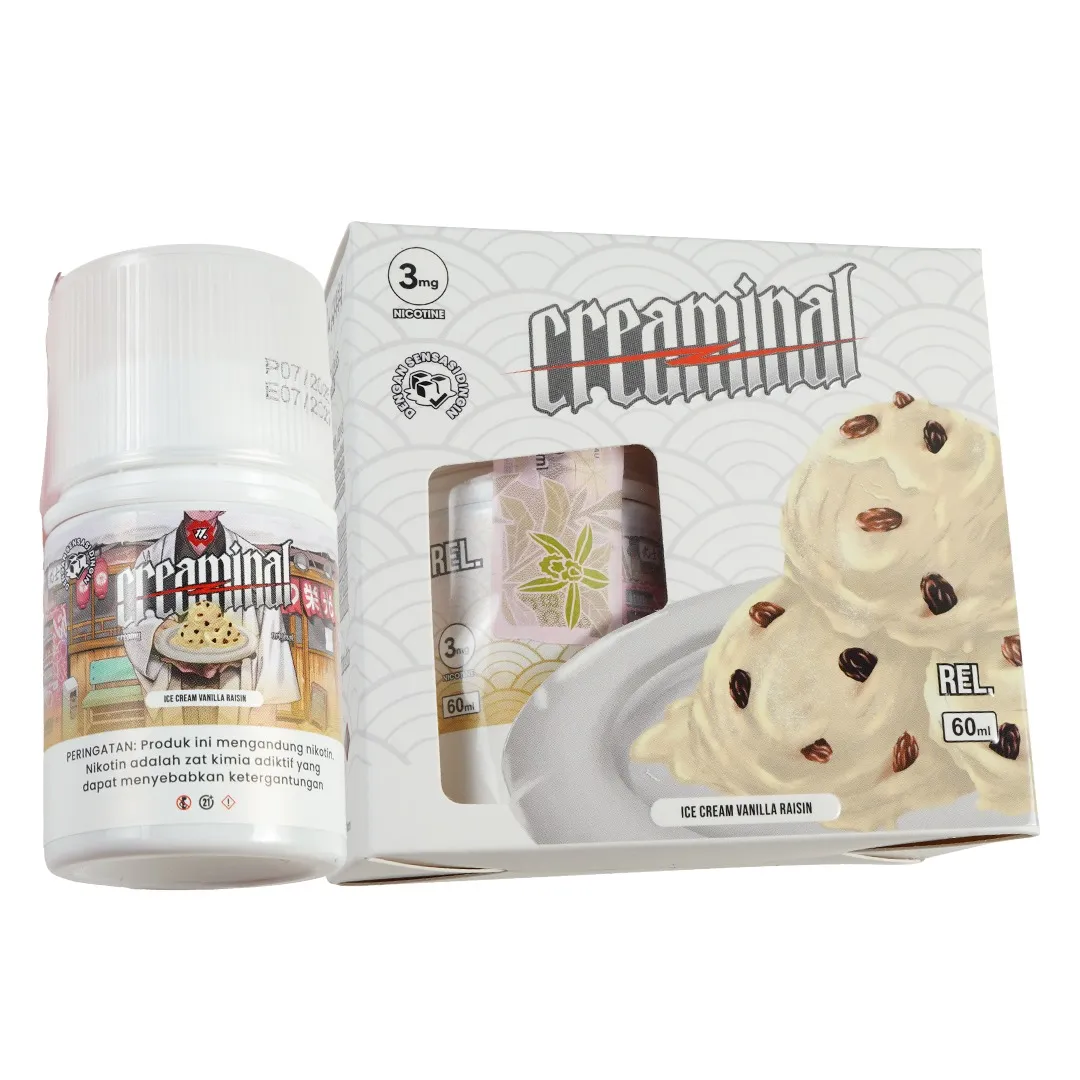 CREAMINAL - ICE CREAM VANILLA RAISIN 60ML