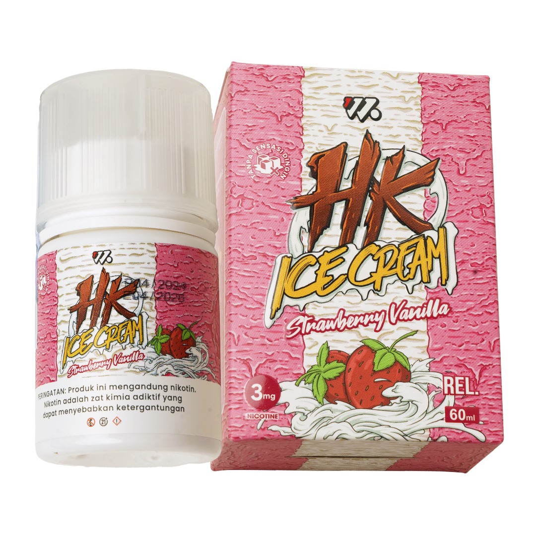 HAPPI KRUNCH ICE CREAM - STRAWBERRY VANILLA 60ML